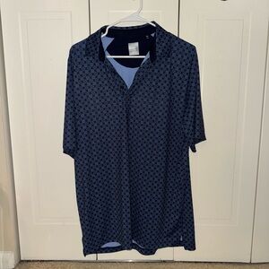 Men's Callaway Navy Blue Patterned Golf Shirt